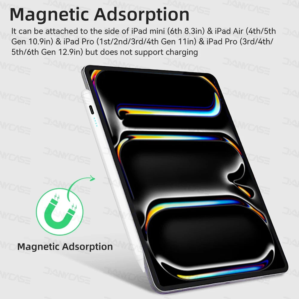 For iPad Pencil 2025 M3 Stylus Pen for Air 6 M2 Pro M4 M5 with Palm Rejection for iPad Pro 11 12.9 13 7/8/9/10/11th mini5 6 7 ﻿