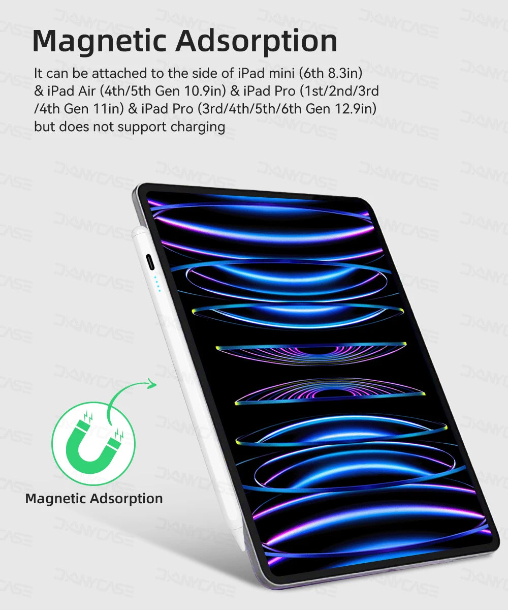 For iPad Pencil 2025 M3 Stylus Pen for Air 6 M2 Pro M4 M5 with Palm Rejection for iPad Pro 11 12.9 13 7/8/9/10/11th mini5 6 7 ﻿