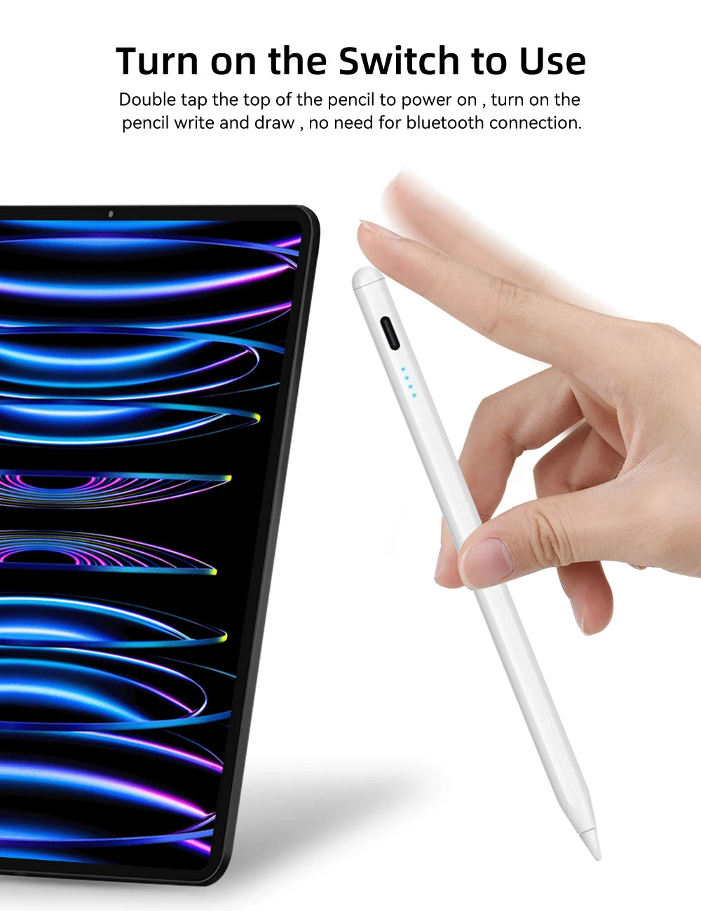 For iPad Pencil 2025 M3 Stylus Pen for Air 6 M2 Pro M4 M5 with Palm Rejection for iPad Pro 11 12.9 13 7/8/9/10/11th mini5 6 7 ﻿